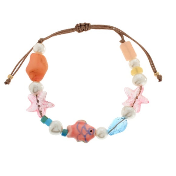 Fish & Multi Charm Beads Bracelet - Picture 1 of 1